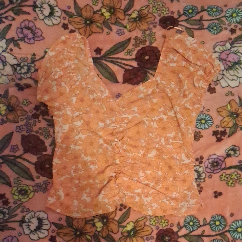 Sienna Sky Coral Floral Blouse